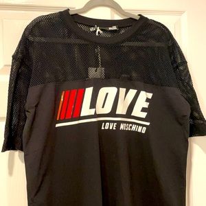Love Moschino Mesh T Shirt Dress with Tags